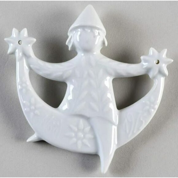 Haviland Limoges Sparkling Angel 1975 Christmas Ornament Jean Jacques Prolongeau - Picture 1 of 9